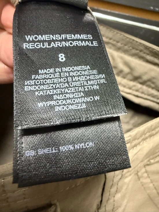 The North Face Women’s Capri Pants Brown Nylon Outdoor Hiking Size 8 - Picture 3 of 5